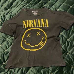 Cold shoulder Nirvana tee